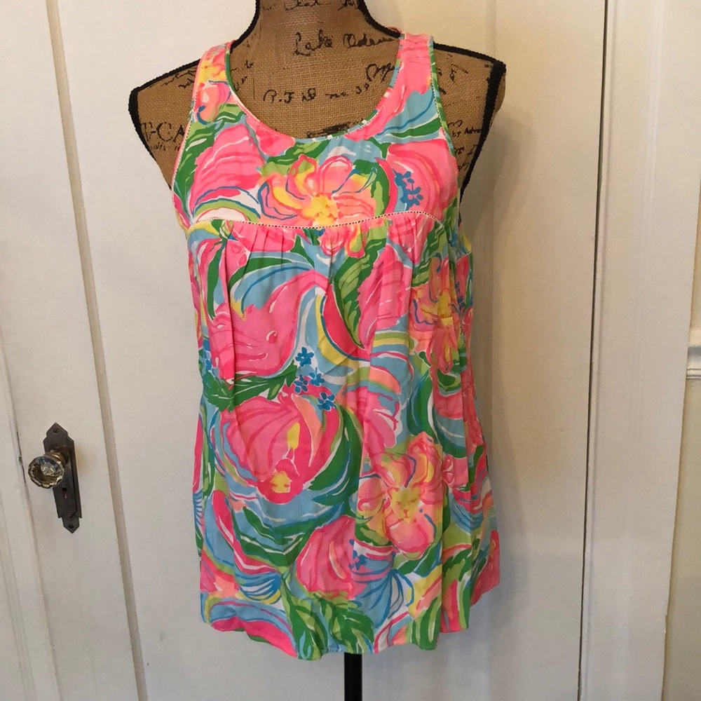 Lilly Pulitzer Pink Sleeveless Shirt M